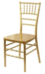 GOLD Resin Chiavari Chair w/ Cushion