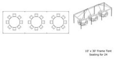 10' x 30' Tent (Fits 24) *Estimated Pricing*