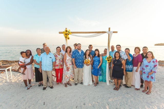 Real Destination Wedding at Sombrero Beach in Marathon in the Florida Keys