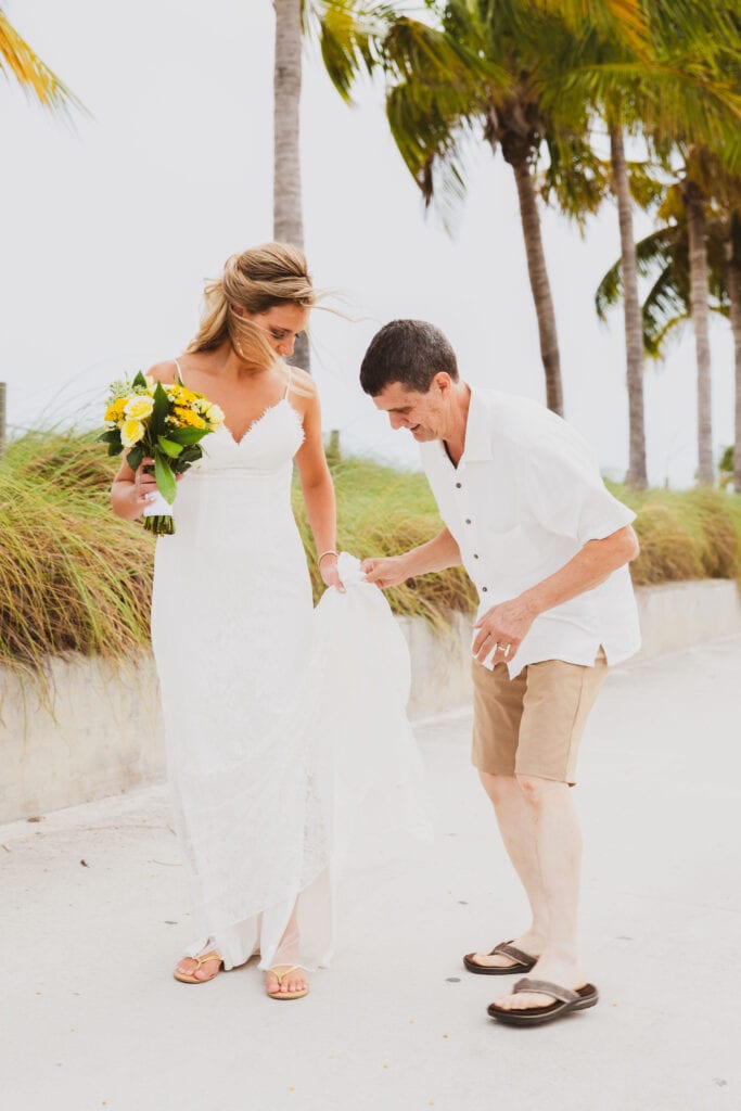 Real Wedding in Key West at Smathers Beach