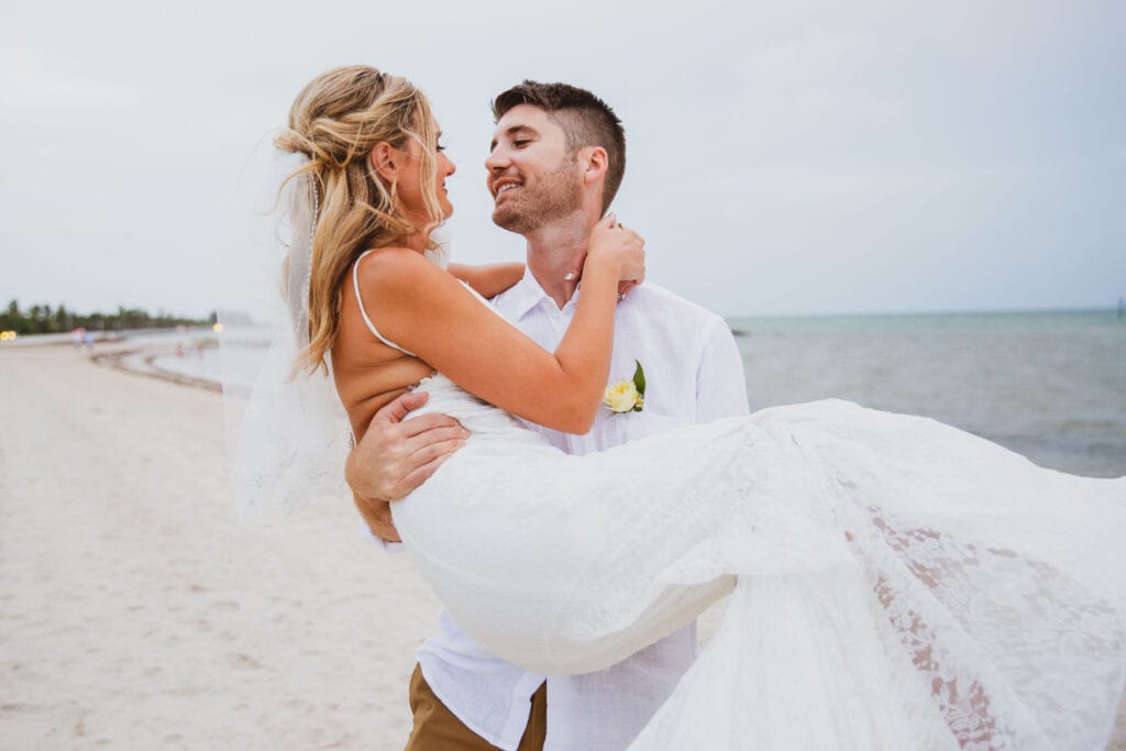 Real Wedding in Key West at Smathers Beach